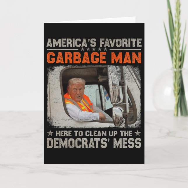 Gör skräp bra igen skräp för Trump 2024  Kort (Framsida)