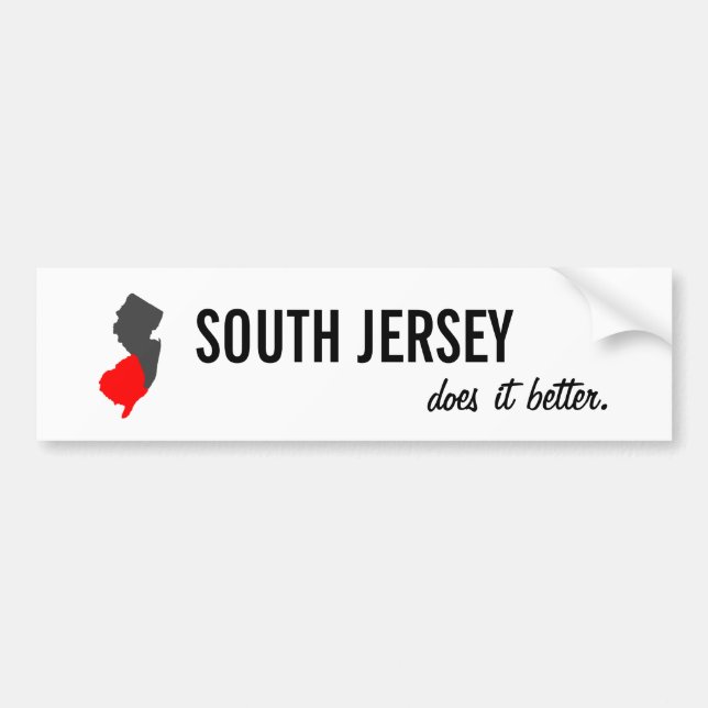 "Gör södra Jersey det den bättre" NJ-bildekalet Bildekal (Framsidan)