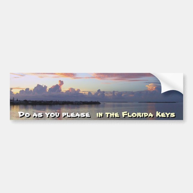 Gör, som du behar i de Florida nycklarna Bildekal (Framsidan)