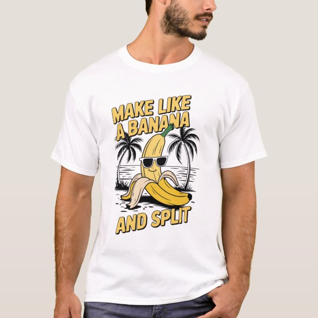 Gör som en banan och dela t shirt (Framsida)