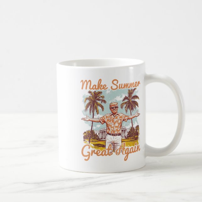Gör sommaren Underbar igen, Beach Vacation Funny T Kaffemugg (Höger)