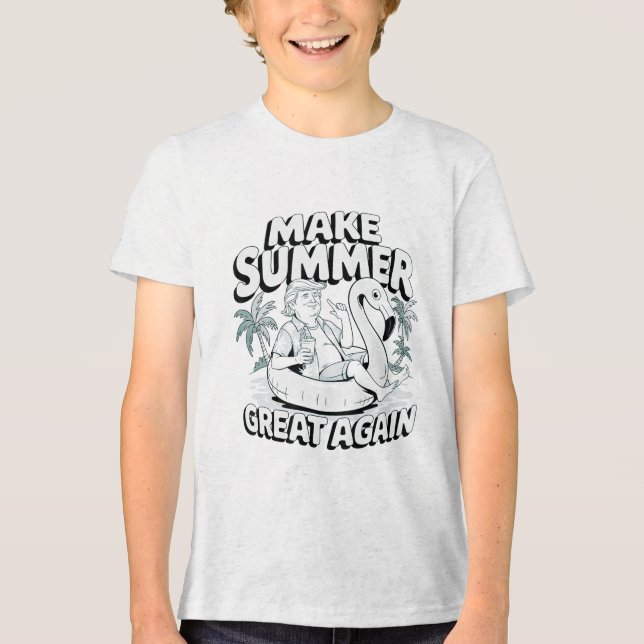 Gör sommartid Underbar igen, roligt att Flyta Trum T Shirt (Framsida)