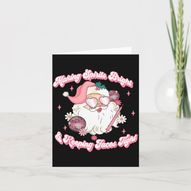 Gör Srits ljust &amp; håller ansiktena tätt jul Kort (Framsida)