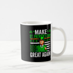 Gör St Patrick Day Underbar igen Trump Drinking Be Kaffemugg