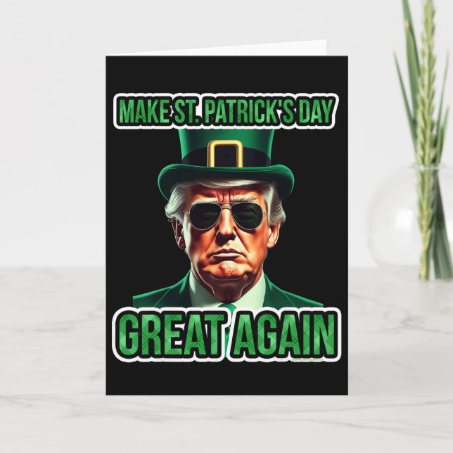 Gör St Patricks Day fantastisk rolig Donald Trump  Kort (Framsida)