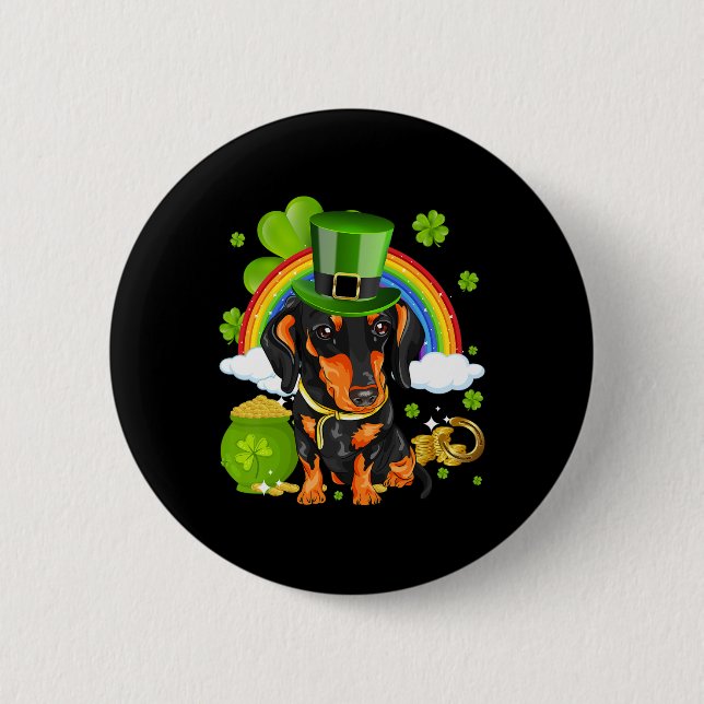 Gör St Patricks Day Great Again Rolig Dachshund M Knapp (Framsida)