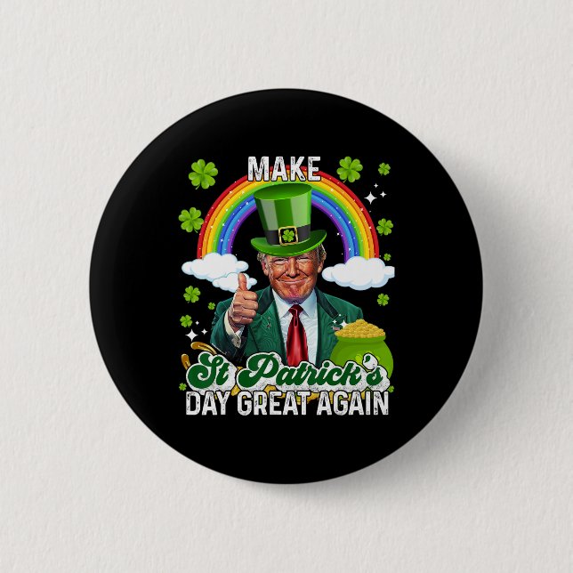 Gör St Patricks Day Stor Igen Bus Unglucklig Knapp (Framsida)