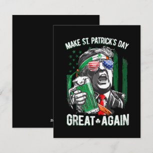 Gör St Patrick's Day Stor Igen Rolig Trump Julkort