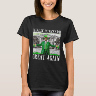Gör St Patricks Day Stor Igen Rolig Trump Män T Shirt