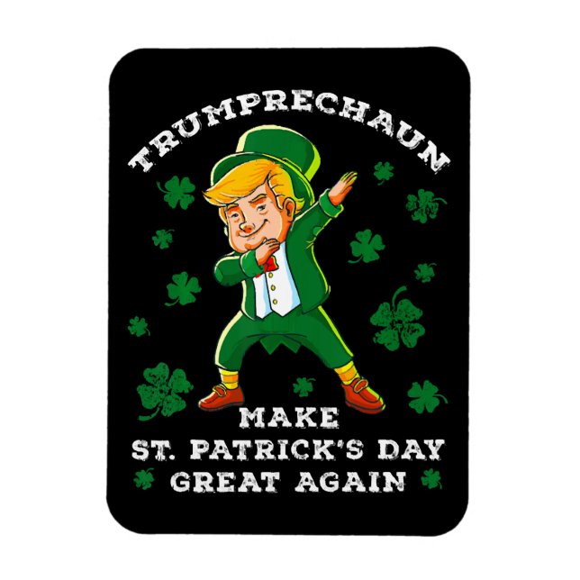 Gör St Patrick's Day Stor Igen Roligt Trump Magnet (Vertikal)