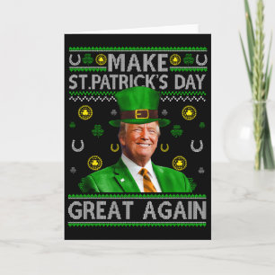Gör St Patrick's Day Stor Igen Shamrock Trump A Kort
