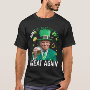 Gör St Patricks Day Stort Igen Irländsk Leprechaun T Shirt