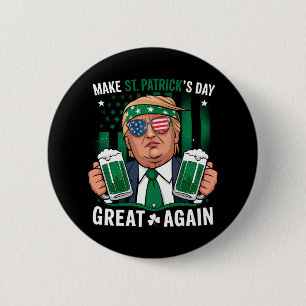 Gör St Patrick's Day Stort Igen Irländsk Trump Knapp