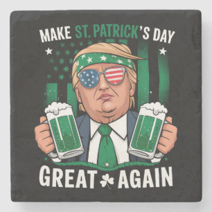 Gör St Patrick's Day Stort Igen Irländsk Trump Stenunderlägg