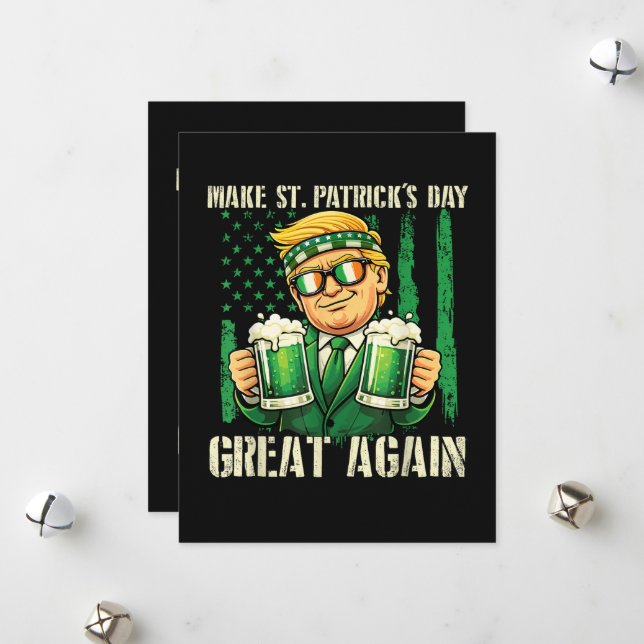 Gör St. Patrick's Day Stort Igen Julkort (Fram/Back In Situ)