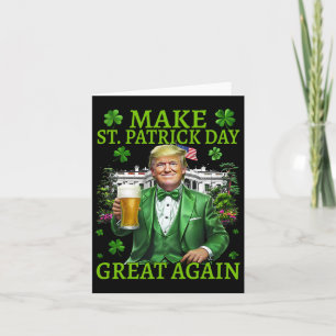 Gör St Patrick's Day Stort Igen Roligt Trump 2025 Kort