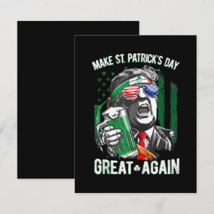Gör St Patrick's Day Stort Igen Roligt Trump Anteckningskort