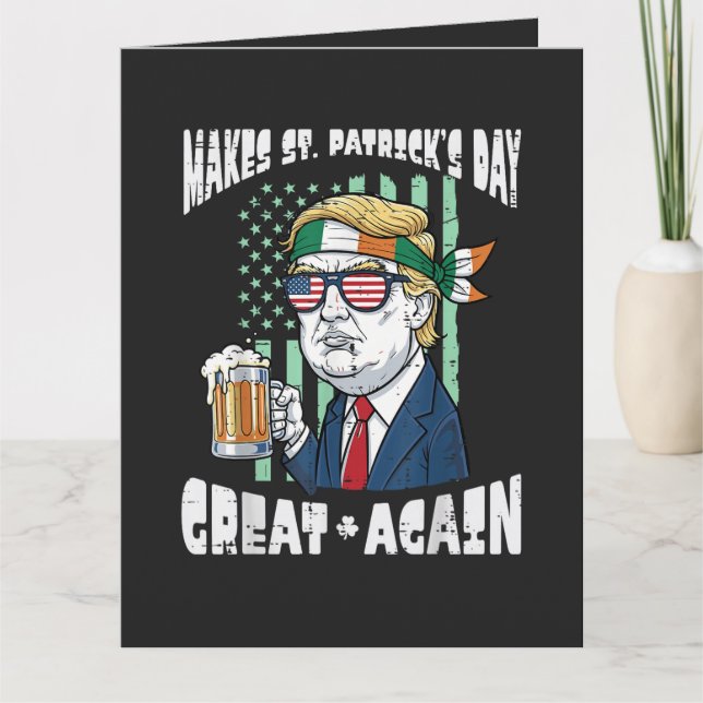 Gör St Patricks Day Stort Igen Sankt Paddys Kort (Framsida)