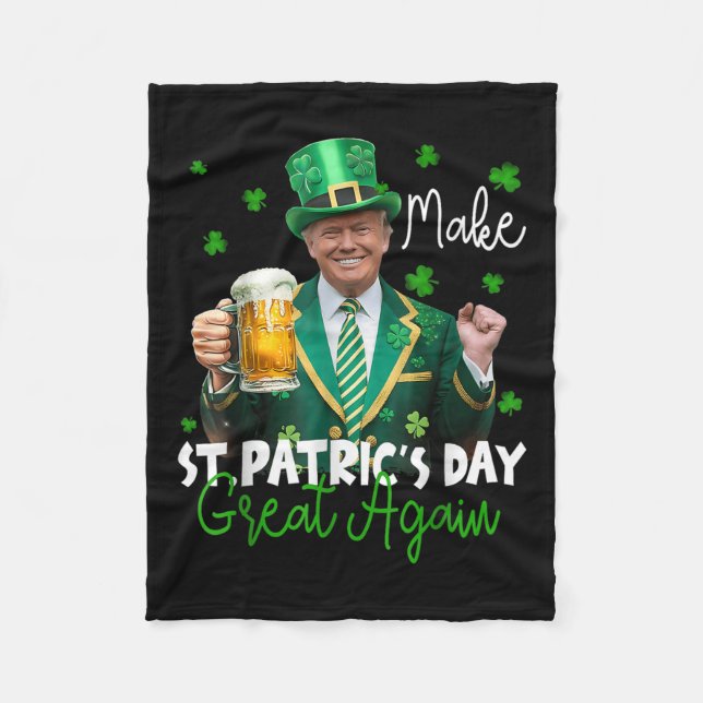 Gör St patricks day Underbar igen amerikansk Shamr Fleecefilt (Framsidan)