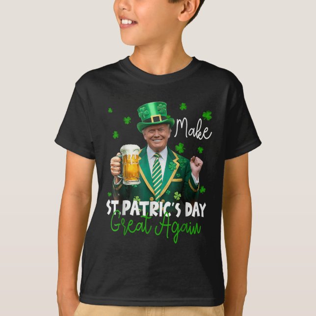 Gör St patricks day Underbar igen amerikansk Shamr T Shirt (Framsida)