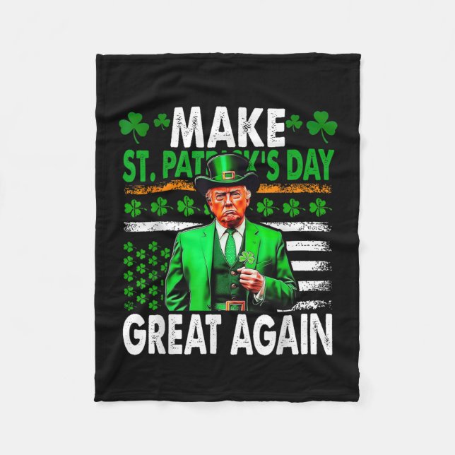 Gör St patricks day Underbar igen, Irish American  Fleecefilt (Framsidan)