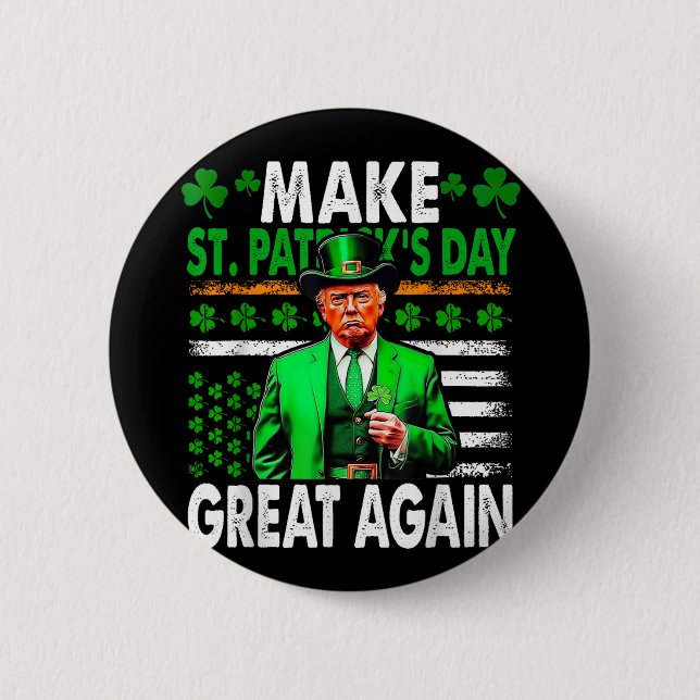 Gör St patricks day Underbar igen, Irish American  Knapp (Framsida)