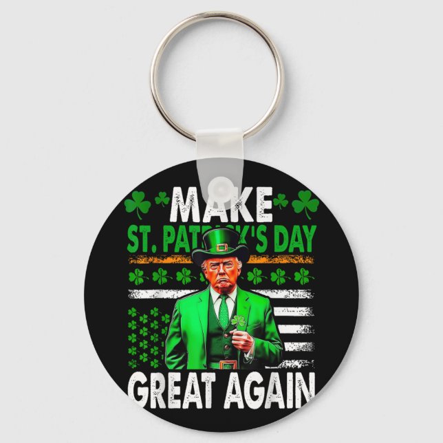 Gör St patricks day Underbar igen, Irish American  Nyckelring (Framsida)