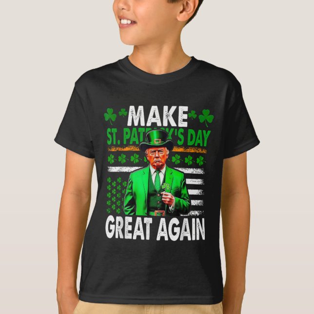 Gör St patricks day Underbar igen, Irish American  T Shirt (Framsida)