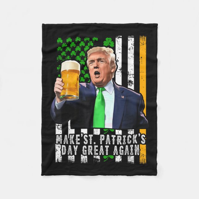 Gör St patricks day Underbar igen iriskamerikan Fleecefilt (Framsidan)