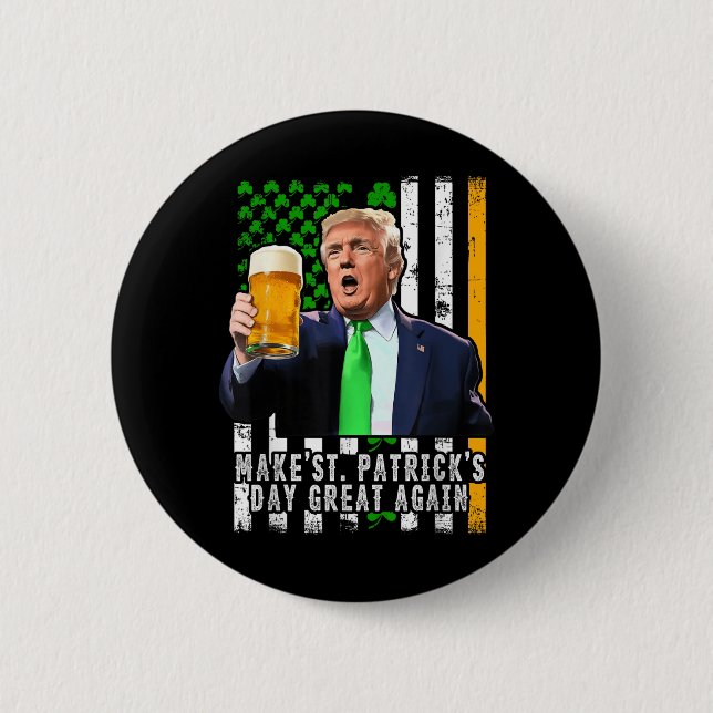 Gör St patricks day Underbar igen iriskamerikan Knapp (Framsida)