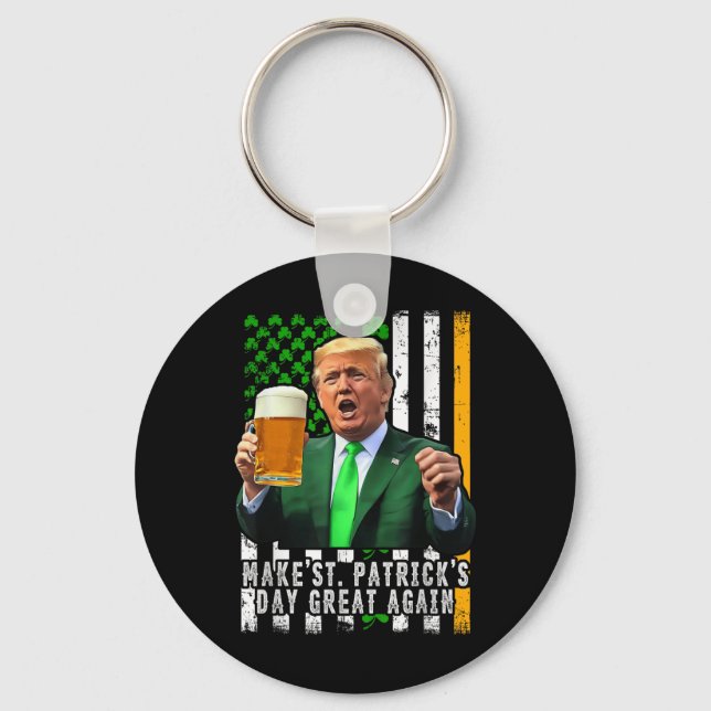 Gör St patricks day Underbar igen iriskamerikan Nyckelring (Framsida)