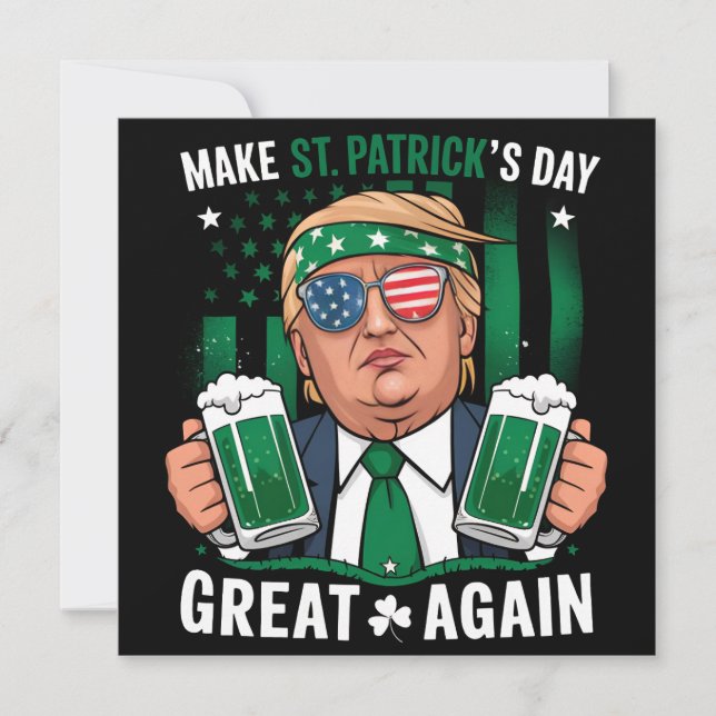 Gör St patrick's day Underbar igen, irländska trum Inbjudningar (Framsida)