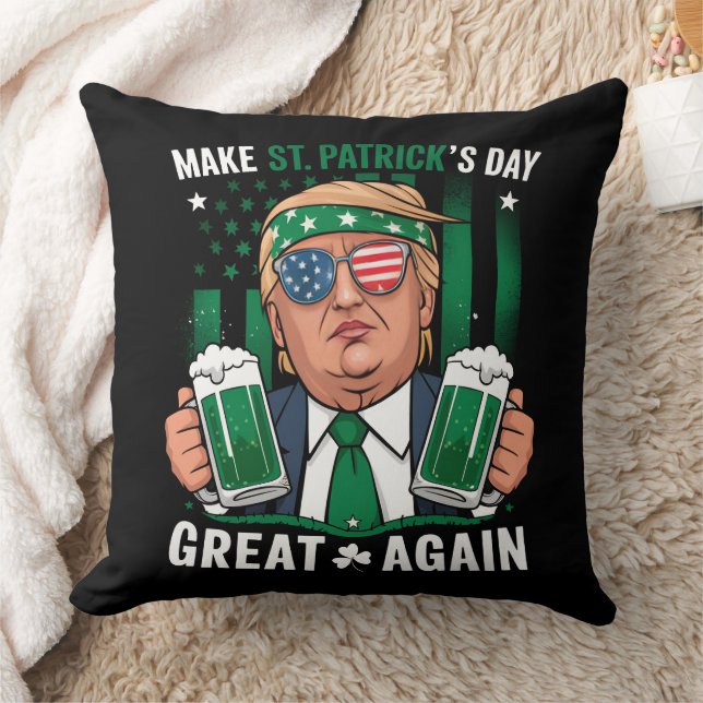 Gör St patrick's day Underbar igen, irländska trum Kudde (Filt)