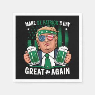 Gör St patrick's day Underbar igen, irländska trum Pappersservett