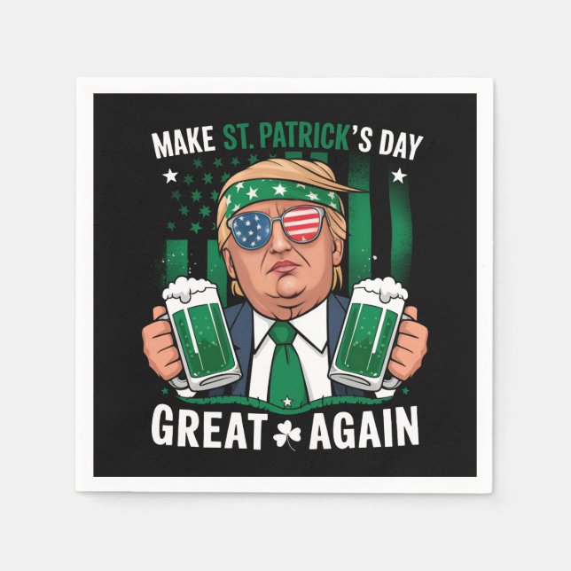 Gör St patrick's day Underbar igen, irländska trum Pappersservett (Framsidan)