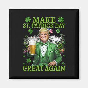 Gör St patrick's day Underbar igen, lustigt 2025 Magnet
