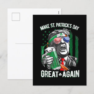 Gör St patrick's day Underbar igen, lustigt Helg Vykort