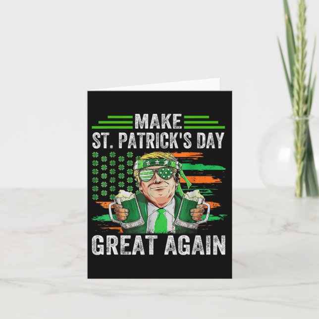 Gör St patricks day Underbar igen, lustigt, irländ Kort (Framsida)