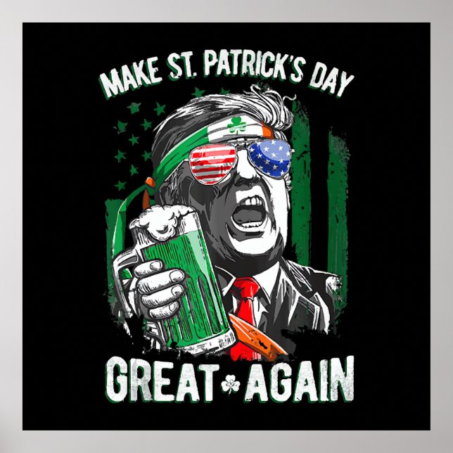 Gör St patrick's day Underbar igen, lustigt Poster (Framsidan)