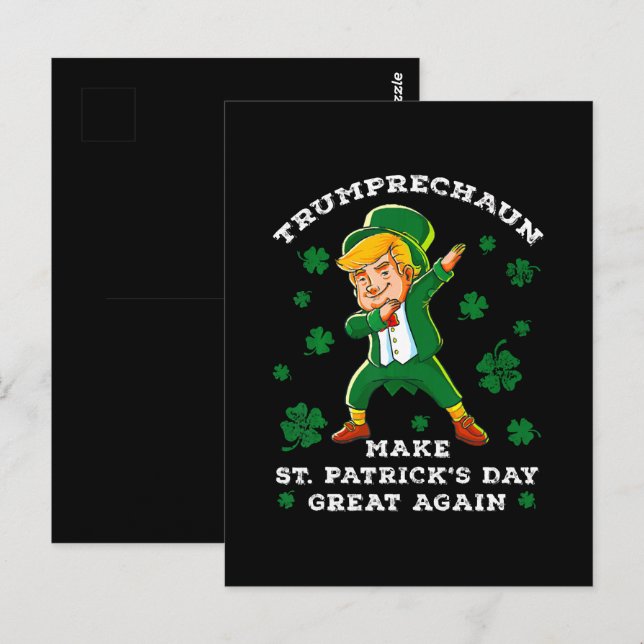 Gör St patrick's day Underbar igen, lustigt Vykort (Fram/baksida)