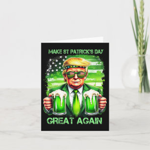 Gör St patricks day Underbar igen, roligt, Trump K Kort