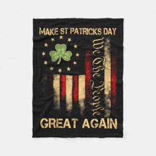 Gör St patricks day Underbar igen, roligt Trump Ma Fleecefilt