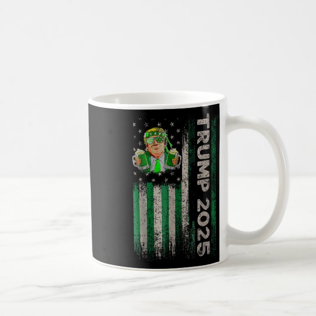 Gör St patricks day Underbar igen, roligt Trump Ma Kaffemugg (Höger)