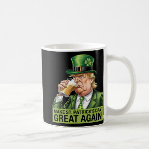 Gör St patricks day Underbar igen, roligt Trump Ma Kaffemugg