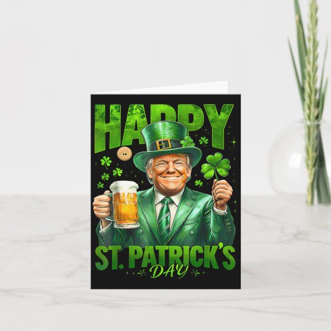 Gör St patricks day Underbar igen, roligt Trump Ma Kort (Framsida)