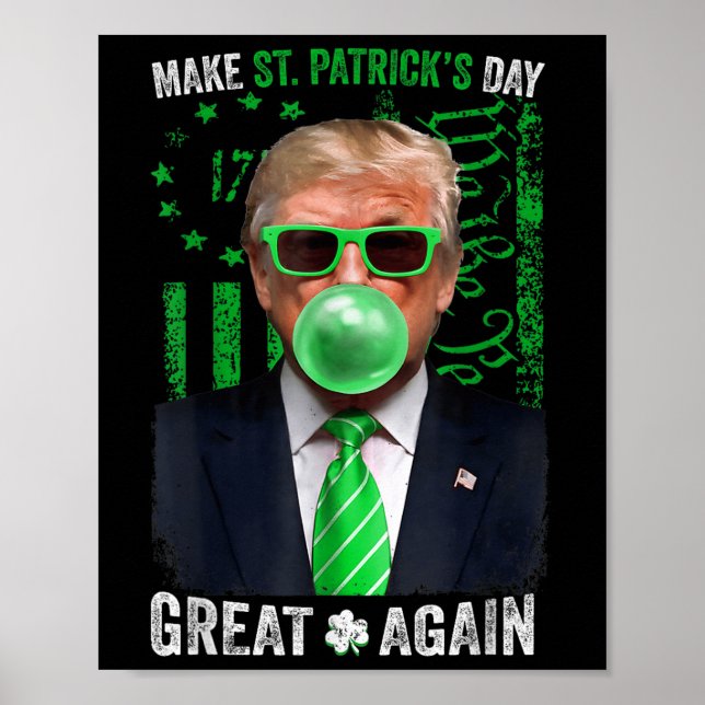 Gör St patricks day Underbar igen, roligt Trump Ma Poster (Framsidan)