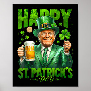 Gör St patricks day Underbar igen, roligt Trump Ma Poster
