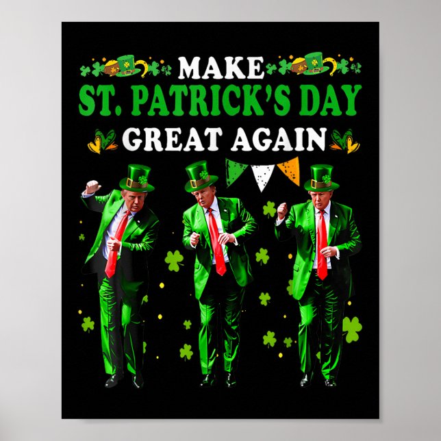 Gör St patricks day Underbar igen, roligt Trump Ma Poster (Framsidan)