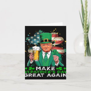 Gör St patricks day Underbar igen, Shamrock Trump Kort