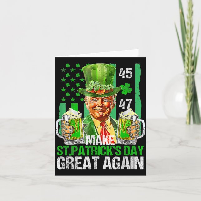 Gör St patricks day Underbar igen, Shamrock Trump  Kort (Framsida)